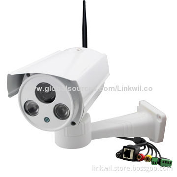 Night Vision Camera, Onvif Compliant, WPS, P2P, 2 Array IR LEDs and Supports Two-way Audio